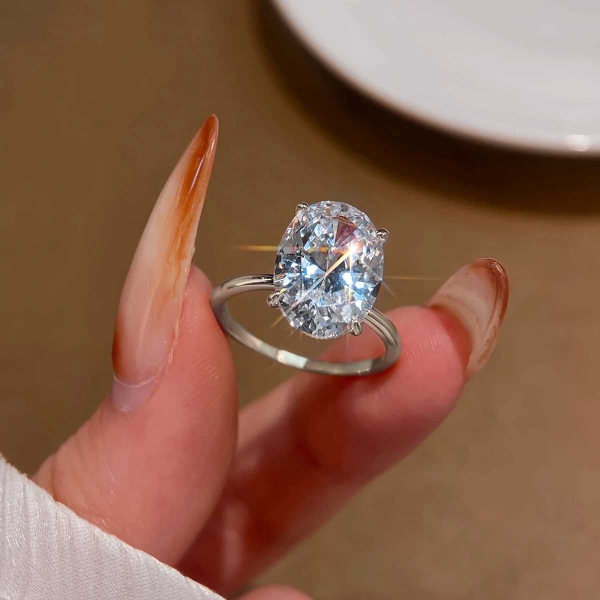 925 Sterling Silver 1-8CT Zircon Gorgeous Engagement Ring Wedding Band For Women Promise Eternity Ring Fine Jewelry Gift XJ250606