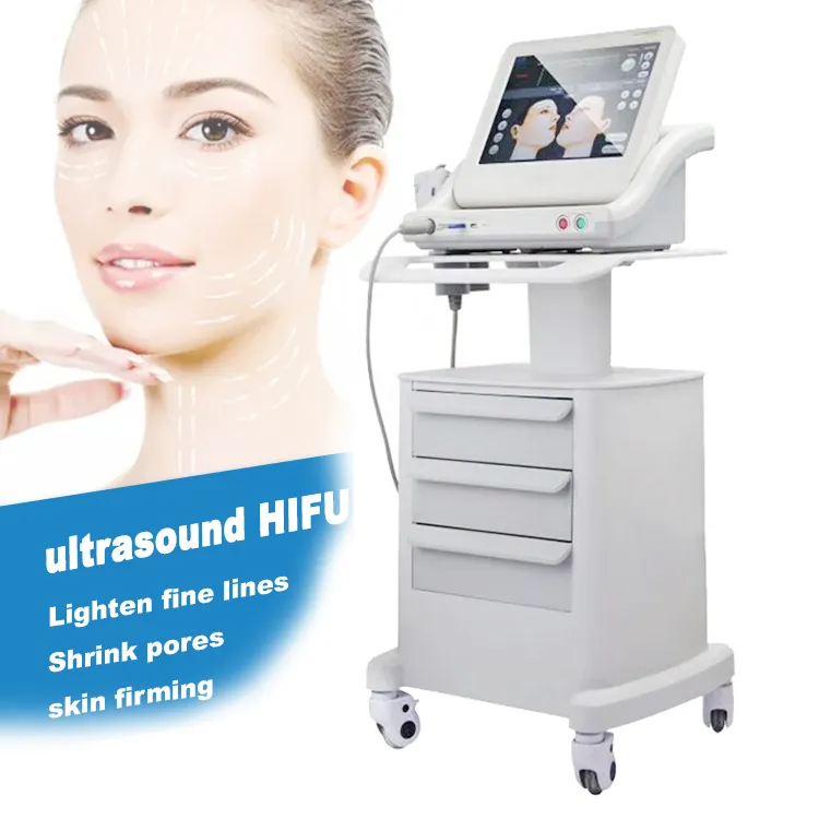 Portable 8D Hifu 9D 10D Machine Body Shape Wrinkle Removal Cartridge 1 Handle Hifu Facial 12D Anti wrinkle Machine Hifu Machine 9D
