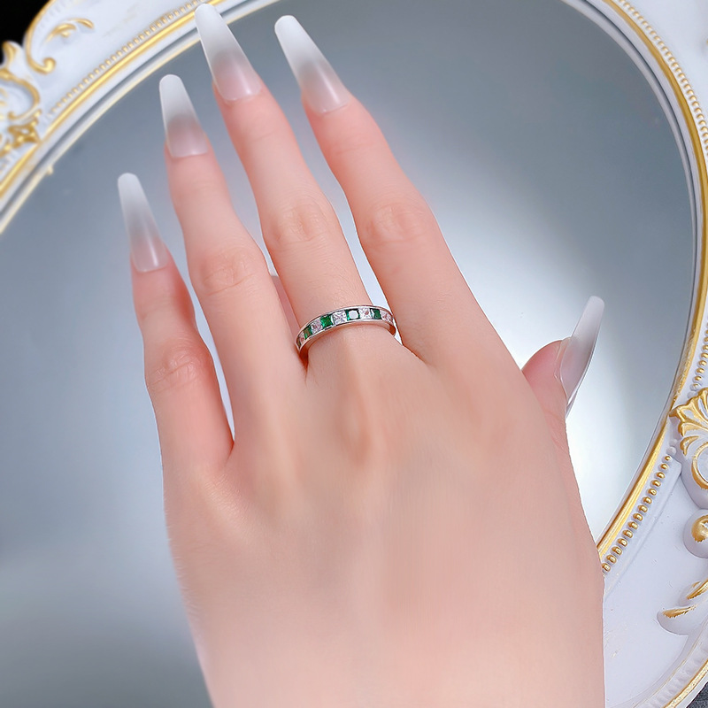 2025 Choucong Elegant Top Sell Luxury Jewelry Handmade Real 100% S925 Sterling Silver Princess Cut Emerald Lab Moissanite Diamond Party Promise Lady W