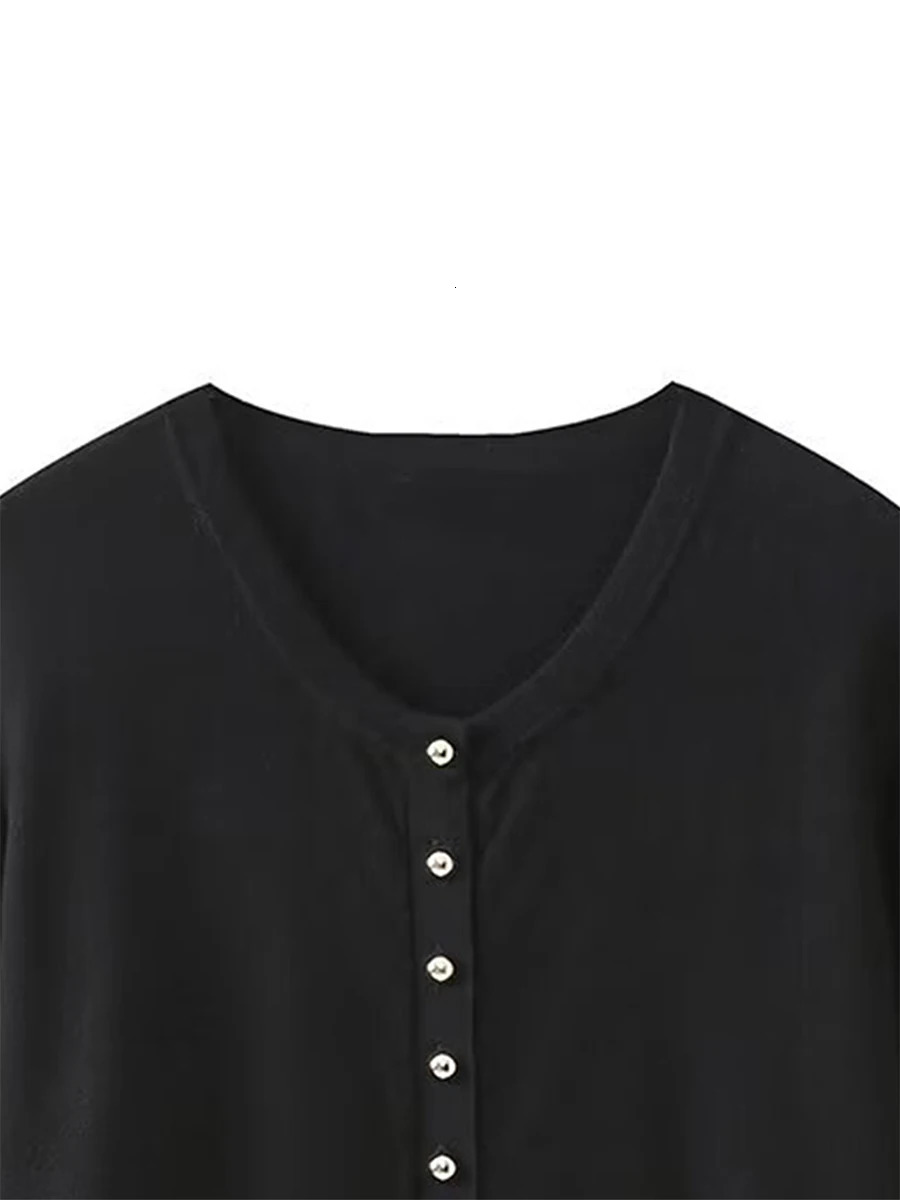 Women s VNeck Button Up Cardigan Sweater with Pockets Cozy Knitwear Long Sleeve Casual Fall Winter Tops Streetwear Fashion 250530