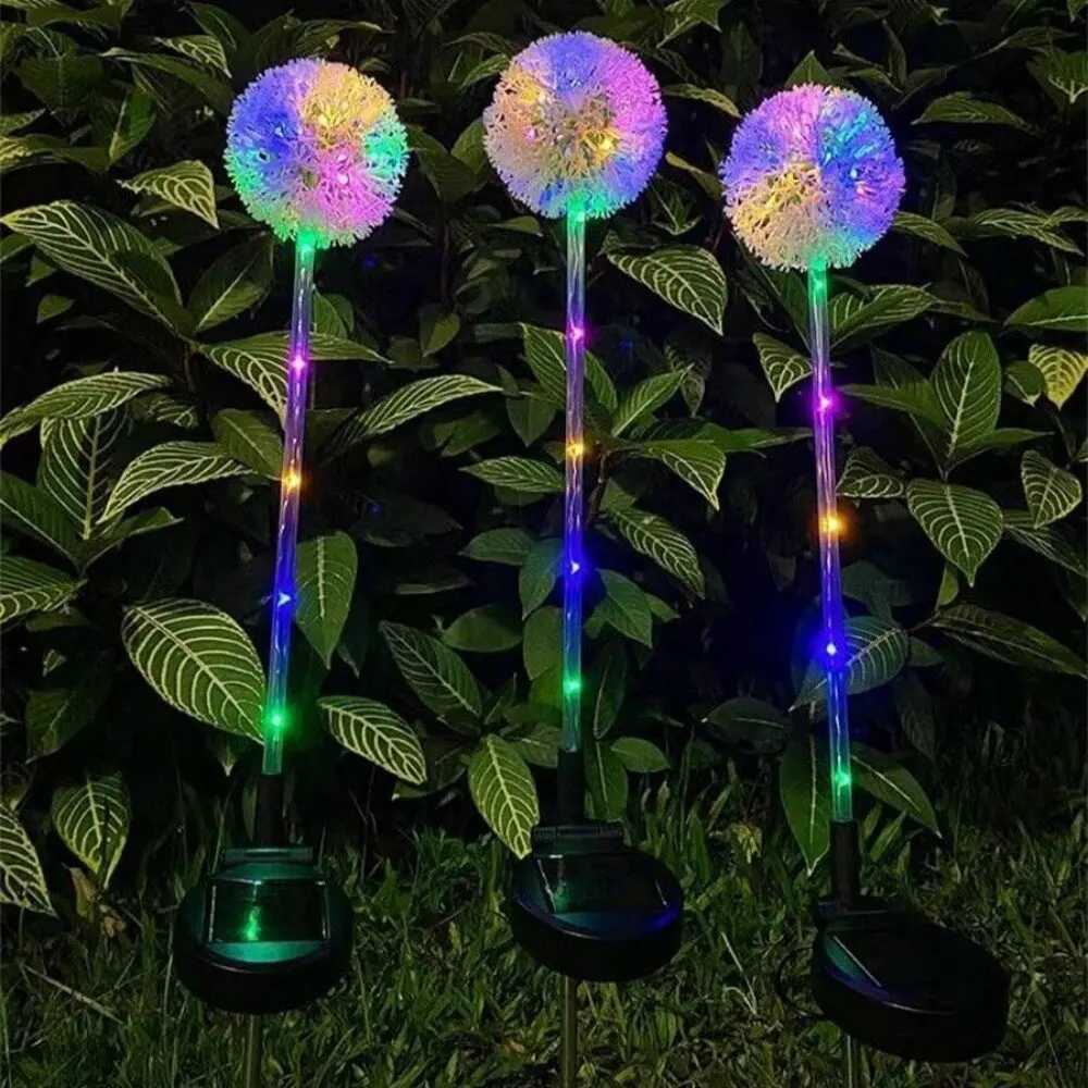 1PC 1-Head Solar LED Dandelion Light Outdoor Decorative Lights Artificial Flower Landscape Lighting For Garden Lawn Yard Pathway W250607