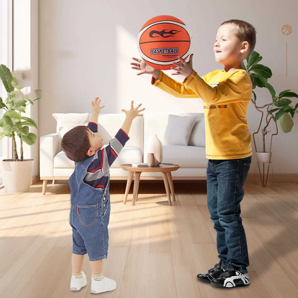 18/21/24cm Silent Basketball Quiet Ball Size 3/5/7 Easy Grip Silent Ball Bouncing Indoor Training Ball for Kids Birthday Gifts XJ250606
