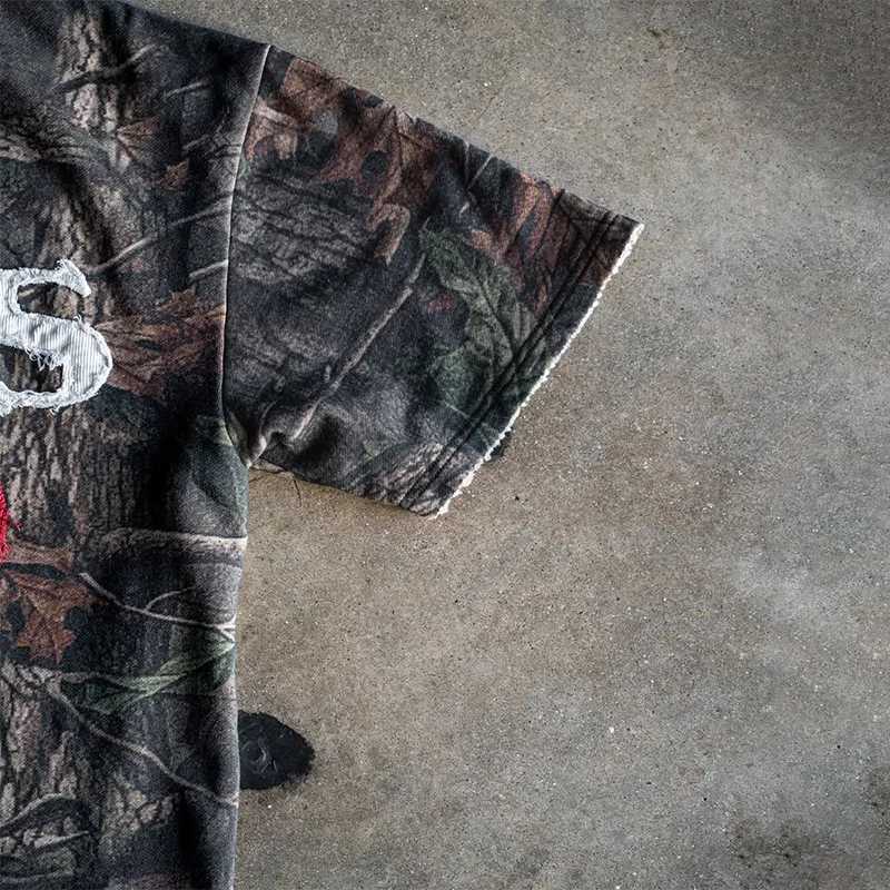 2025 Fashion Vintage Still Loves You Letter Embroidery Camo Short Sleeve T Shirt Y2K Harajuku Gothic Men Women Punk Streetwear W250607