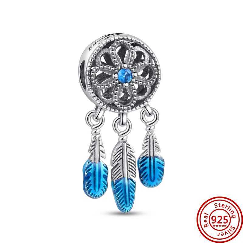 S925 Sterling Silver Charms Beads Snowflake Moon Cloud Dreamcatcher Fit Original Pantaro For Bracelets DIY Jewelry Making Gifts XJ250607