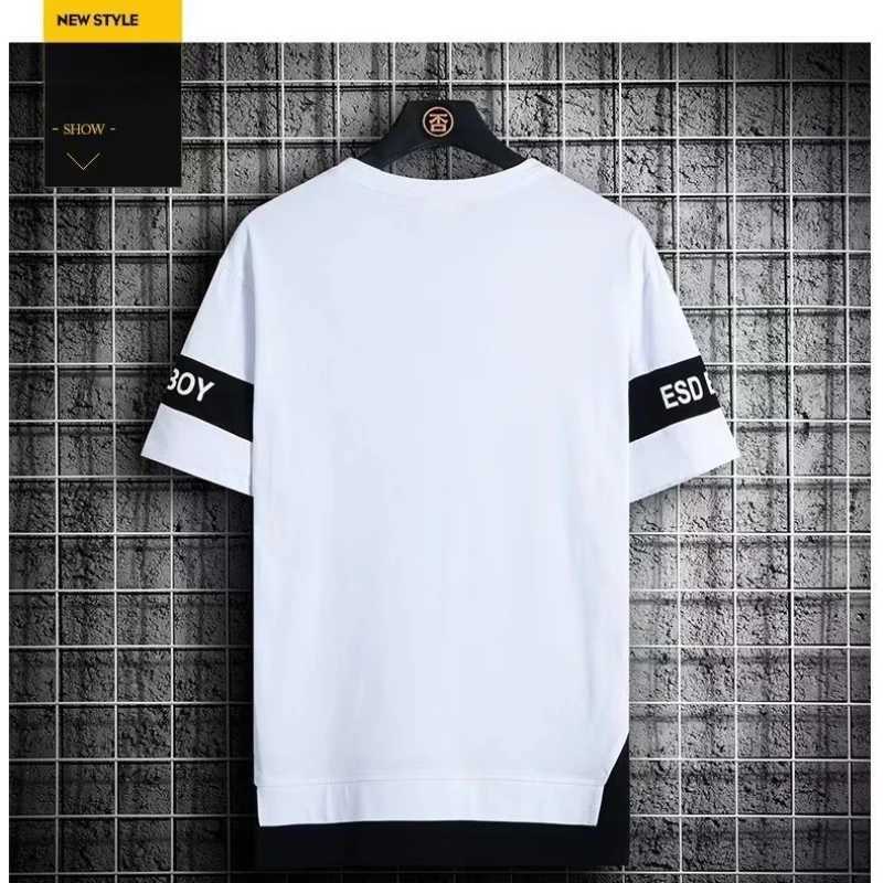 Summer New Mens Sports T-shirt+Shorts Two Piece Casual Set Mens Thin Fashion Trend Short Sleeve T-shirt Printed T-shirt W250609