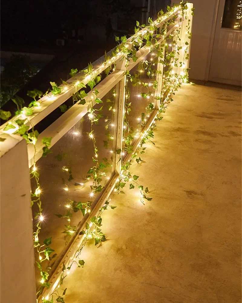 Solar Lights Maple Leaf Fairy Lights 10m /5M/2M 50 LED Waterproof Outdoor Garland Solar Lamp Christmas for Garden Decoration. W250607