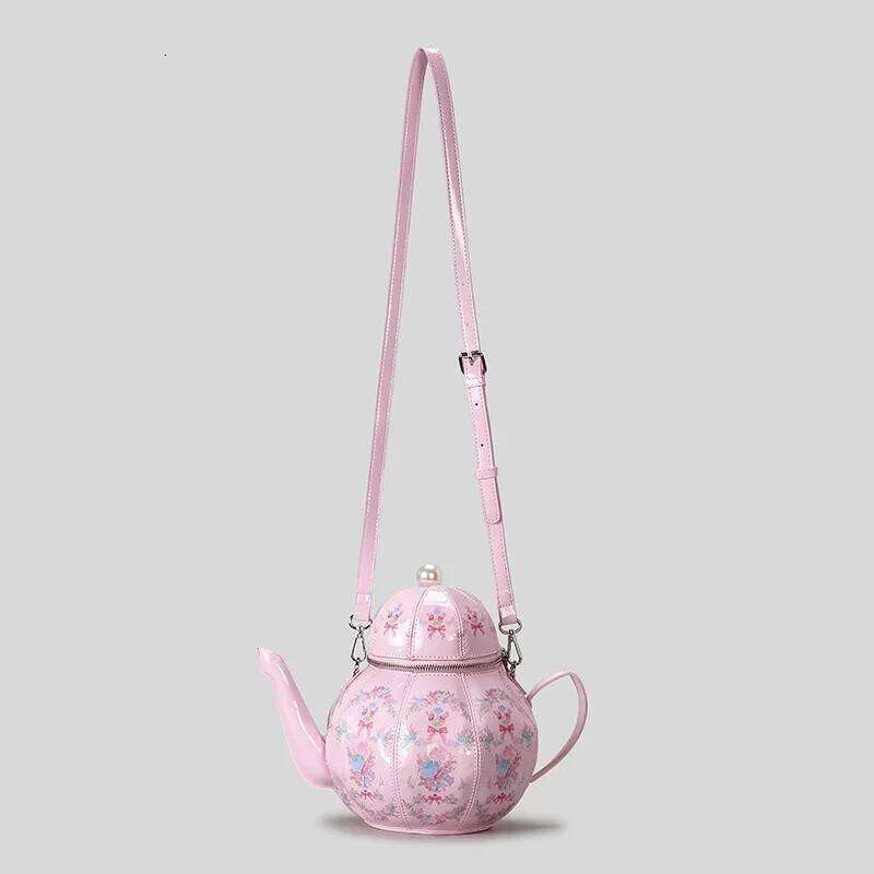 Novelty Pot Shaped Women Handbag Tea Sociecty Shoulder Girls Lolita Cute Daily Crossbody Purse Small Buckets Bag