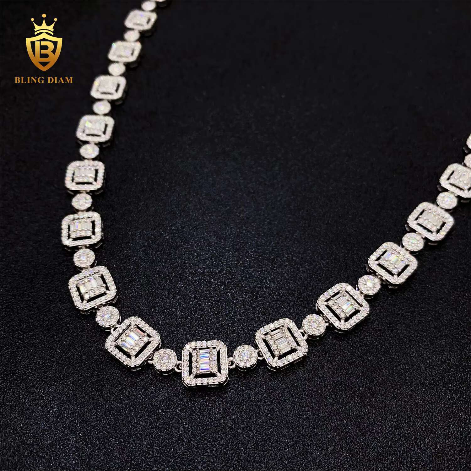 2025 Fine Jewelry 925 Silver Brilliant Cut D Color Moissanite Tennis Bracelet Chain Moissanite Bracelets Bangles