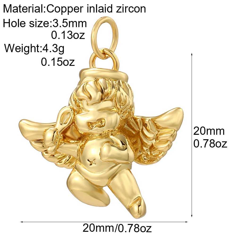 Cute Angel Wings Girl charms for jewelry making Pendant High Quality Dijes Diy gold color Earrings Necklaces Bracelets Keychains XJ250607