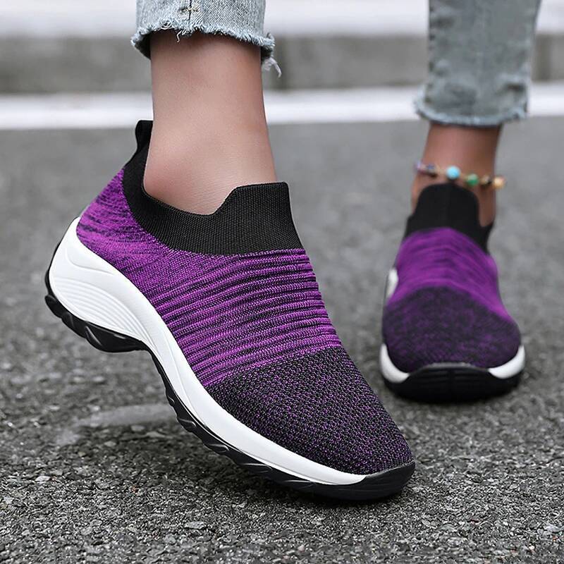 ddmyoutdoor Summer Anti Slip Travel Comfortable Single For Women S Designers Slope Heel Mesh Breathable Lazy Casual Loafers Shoes Outdoor Outdoor Shoe