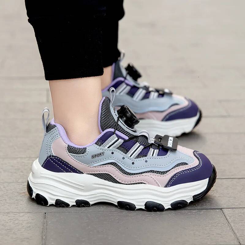 Ddmyoutdoor New Design Black White Boys Outdoor Sneakers Large Size Comfortable Running Sport Anti Slip Platfom Shoes Children Kids Outdoor Shoes