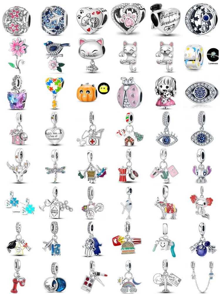 European Cat Butterfly Eye DIY Bead Fit Original 925 Sterling Silver Plated European Charms Bracelet Jewelry Accessories XJ250607