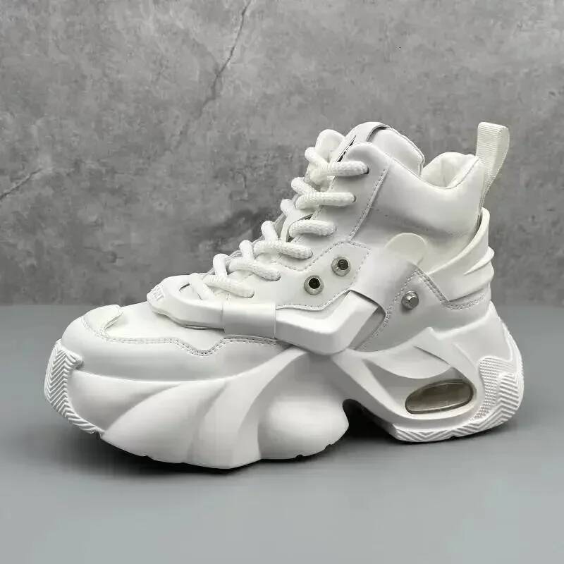 Ddmyoutdoor Men S High Top New Trend Wear Resistant Synthetic Leather Casual Lace Up Height Increasing Fashion Boots Outdoor Shoes