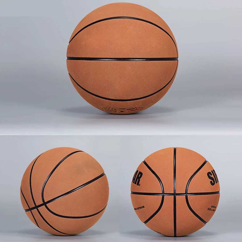 Size 7 Dribbling Training Ball Anti Slip Sports Basketball High Elasticity Suede Microfiber Basketball for Training Competition XJ250606