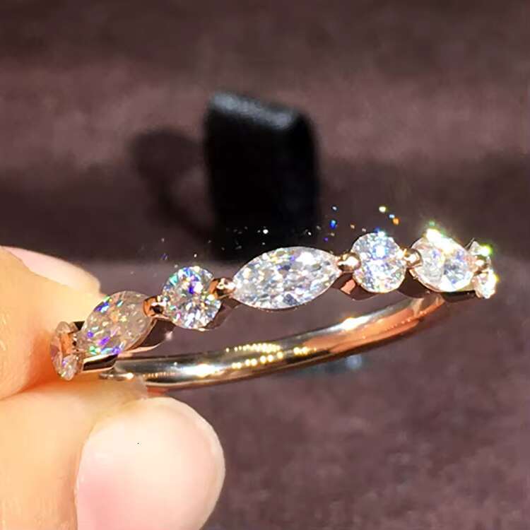 Fashion Gift Wedding Ring Gold Real 10k 14K 18K Solid Gold Ring Diamond White Gold Moissanite Ring Jewelry Woman