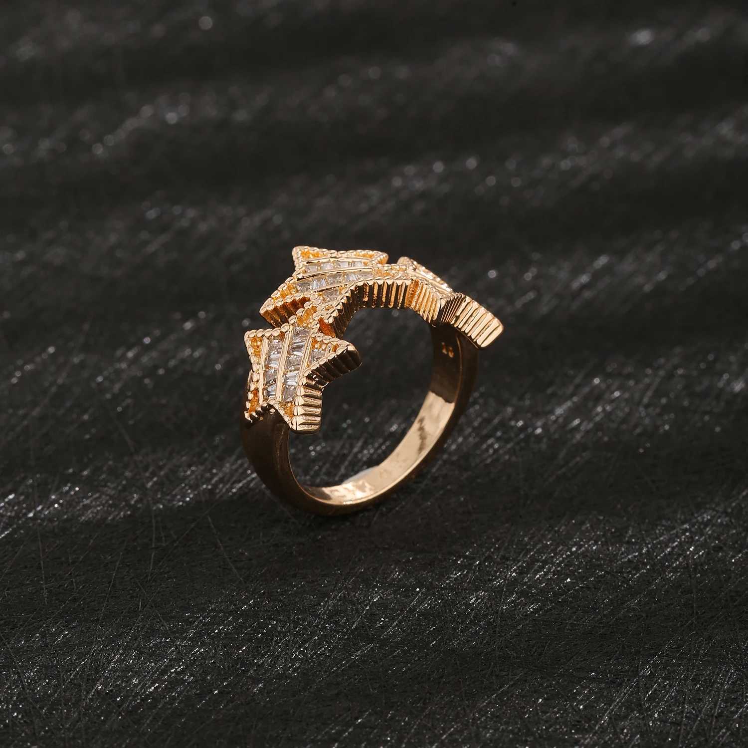 Free Shipping Original Solid 14K Gold Brass Gypsophila Women Ring Anniversary Gift XJ250606