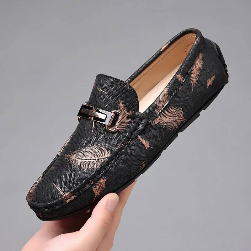 Ddmyoutdoor MAEDEF Men S High Quality Slip On Loafers Classics Fashion Leather Casual Male Shoe Comfortable Outdoor Driving Flats Shoes Outdoor Shoes