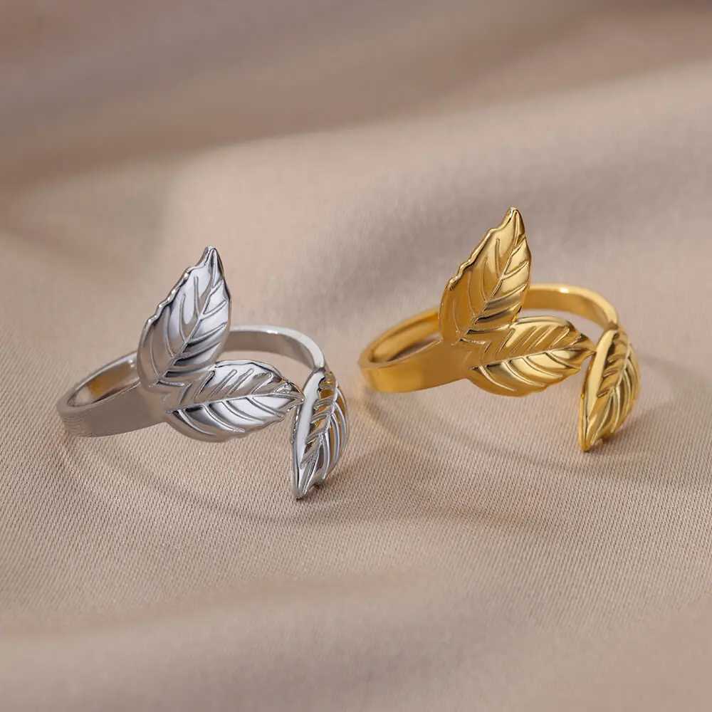 40 Style Rings for Women Stainless Steel Rings Classic Gold Color Adjustable Rings Wedding Aesthetic Jewelry Gift anillos W250606