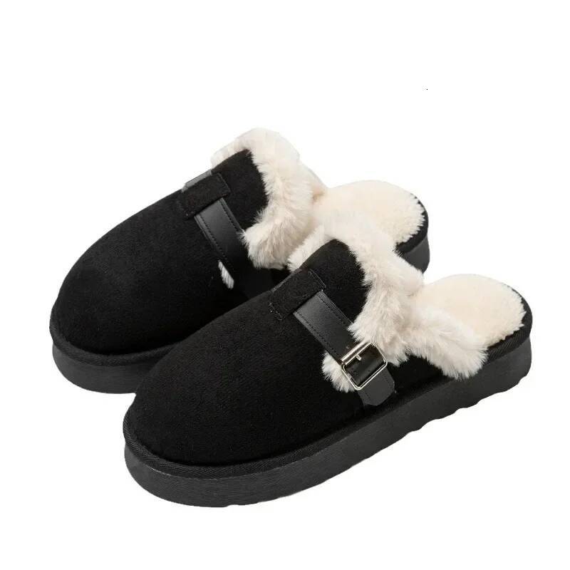 Ddmyoutdoor Women S New Boken Winter Plush Pregnant Home Warm Outdoor Comfort Anti Slip Thick Bottom Cotton Slippers Beach Shoes outdoor shoes