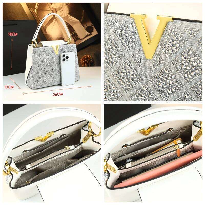 Genuine Leather Dias Women Handbag Fashion Small Shoulder Messenger Bag 2025 New Elegant Dia-shaped Crossbody Shell Bags