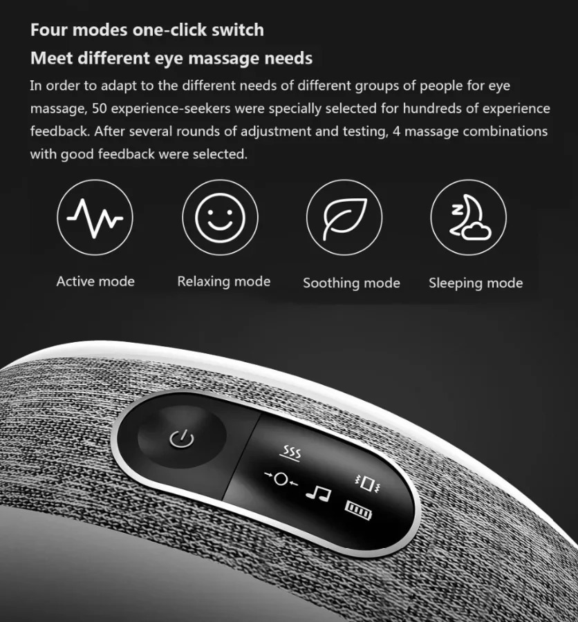 Mijia Smart Eye Massager Music 40 Degree Compress 4 Modes Press Foldable Eye Relax Massager Eye Mask 250603