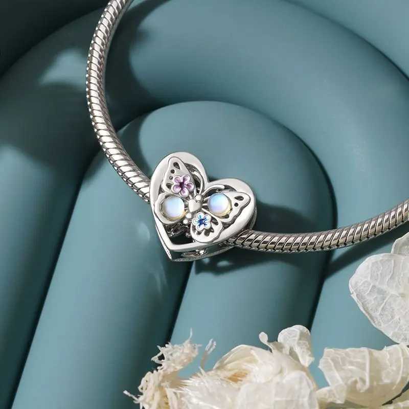 New 925 Sterling Silver Butterfly Birdie Charm of ley 925 Chain Beaded Fit Original Bracelet DIY Ladies Jewelry Accessories XJ250607