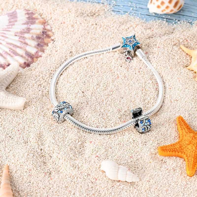 Fit Original Charms Beads 925 Sterling Silver Clip Charms Zircon Sile Spacer Beads for Bracelet Women DIY Gift PartyXJ250607