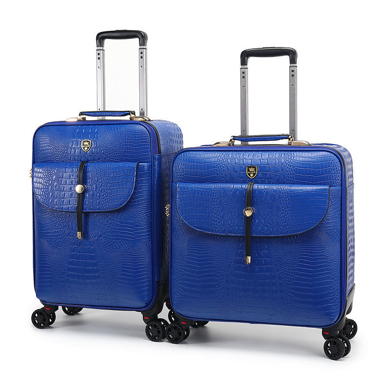 Suitcase designer luggage high-grade crocodile pattern luggage female suitcase 20 trolley case male password box 16 boarding box 24 suitcase