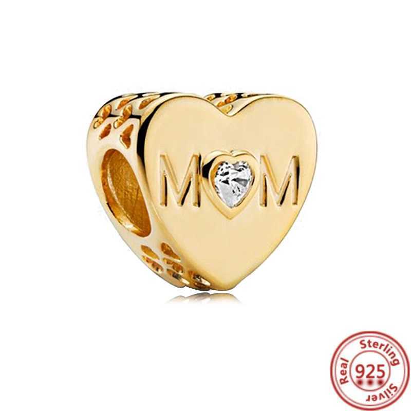 Sparkling 925 Sterling Silver Golden Series Charm Bead Fit Original Pantaro Bracelet Necklace DIY Fashion Women Jewelry XJ250607