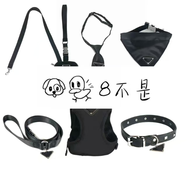 Designer Harnesses Leashes Set Soft Air Mesh Adjustable Pet Harness Pets Bandanas PU Leather Dog Collars for Small Dogs Cat French Bulldog Black XXL A