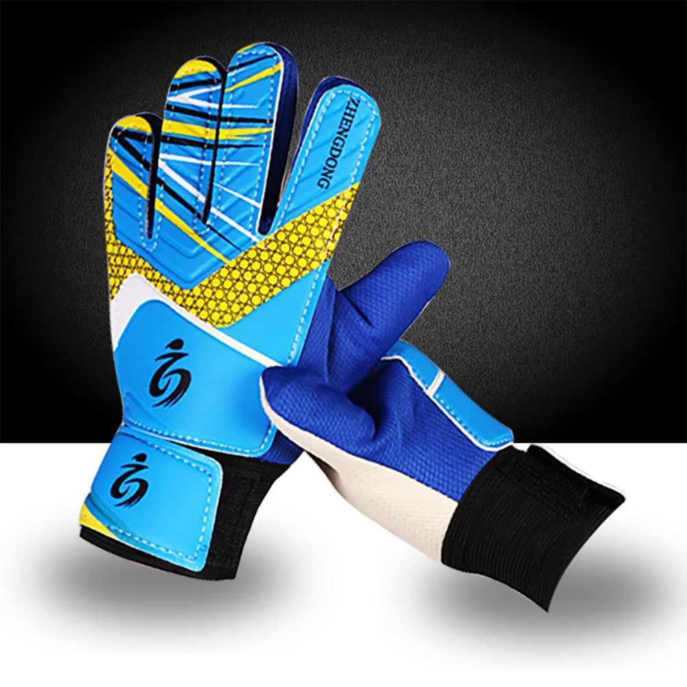 Latex Professional Kids Soccer Goalkeeper Gloves Strong Full Finger Protection Gloves Football Match GlovesXJ250606