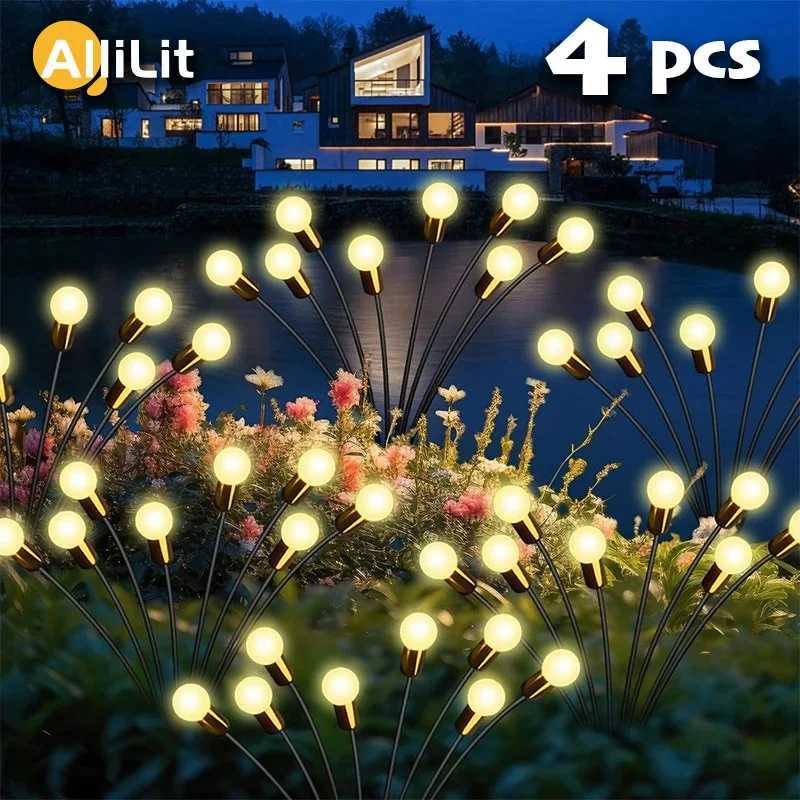 6/8/10 LED Solar Garden Lighting Solar Powered Firefly Lights Outdoor Garden Decoration Landscape Lights Firefly Lawn Lamps XJ250606