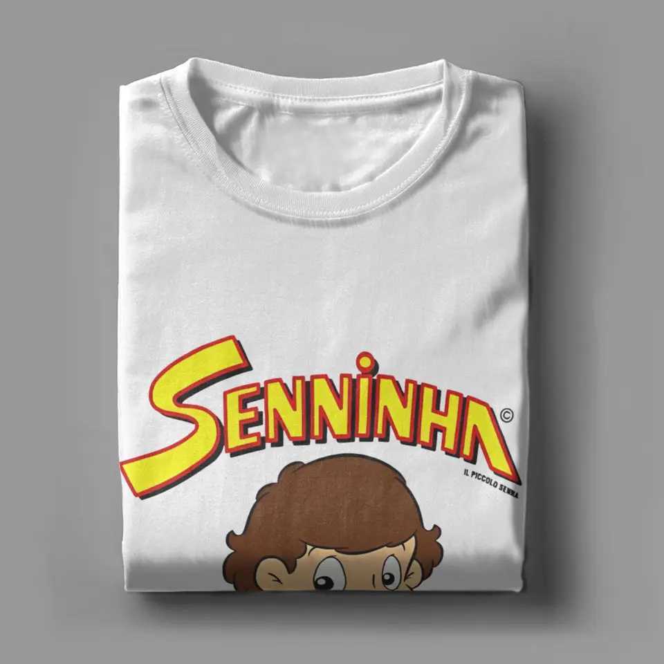 Senninha 1997 Ayrton Senna Mens T Shirt Leisure T Shirt Short Sleeve Round Neck T-Shirt Pure Cotton Party Tops X250607