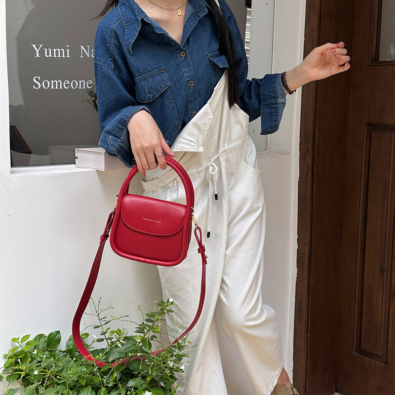 designer Versatile Ins Style Crossbody Bag for Women 2025 New Trendy Fashion Niche Shoulder Handbag Wedding Banquet Bag Red Bag