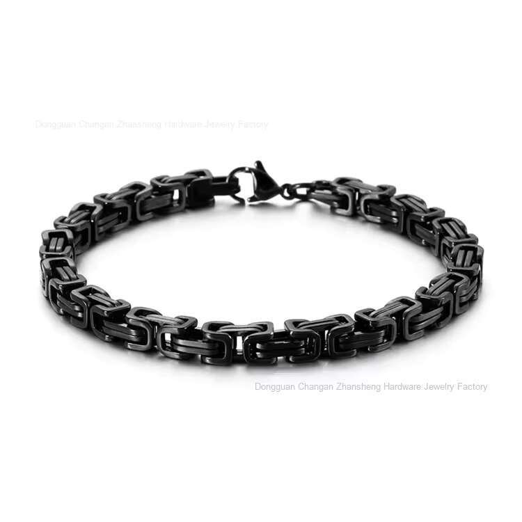 Popular Mens Hiphop Fashion Cuban Chain High Grade Link Design Gold and Silver Plate Bracelet