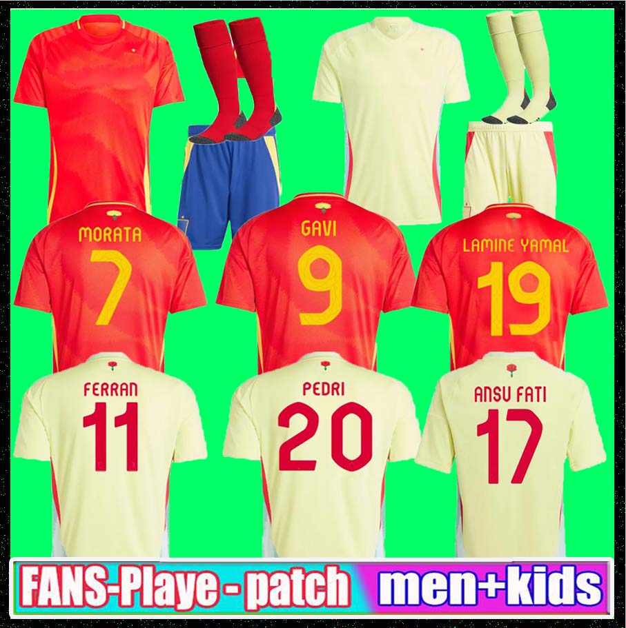 Spains EURO SPAINS Soccer Jerseys PEDRI GAVI LAMINE YAMAL MORATA Carvajal OLMO ASENSIO FERRAN RODRIGO Cucurella Jersey 24 2025 SPANISH Men KidS Football Shirt