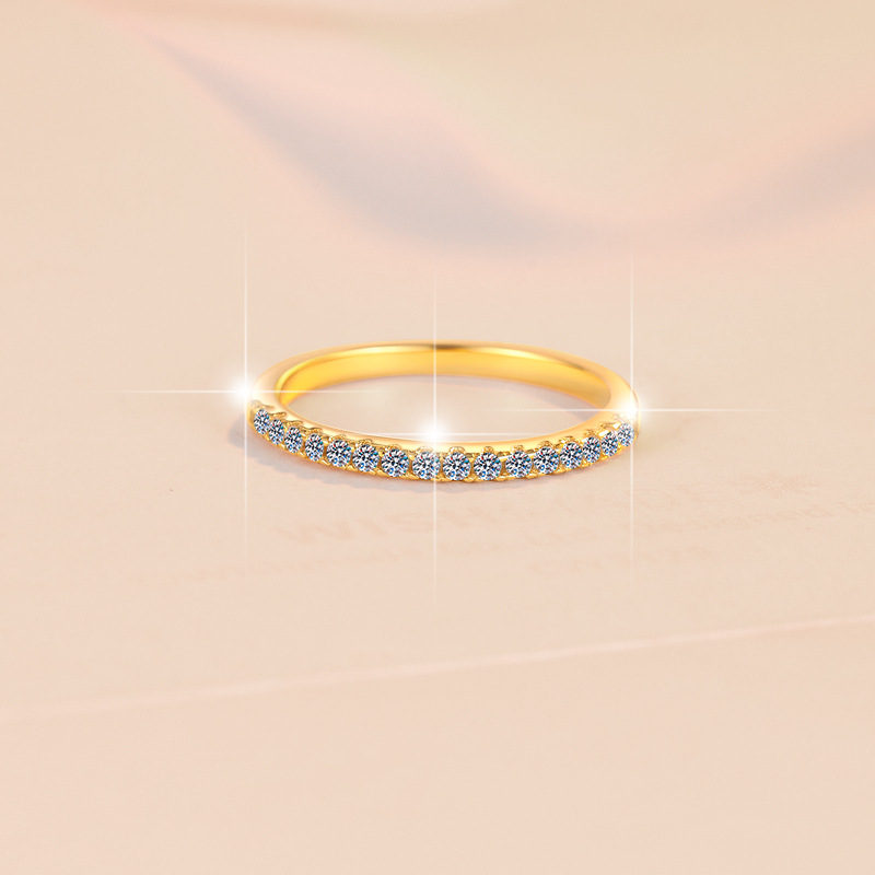 Elegant Moissanite Women's Ring, S925 Sterling Silver Stackable Ring, Perfect for Engagement and Wedding, Wholesale Fashion Jewelry, Customizable