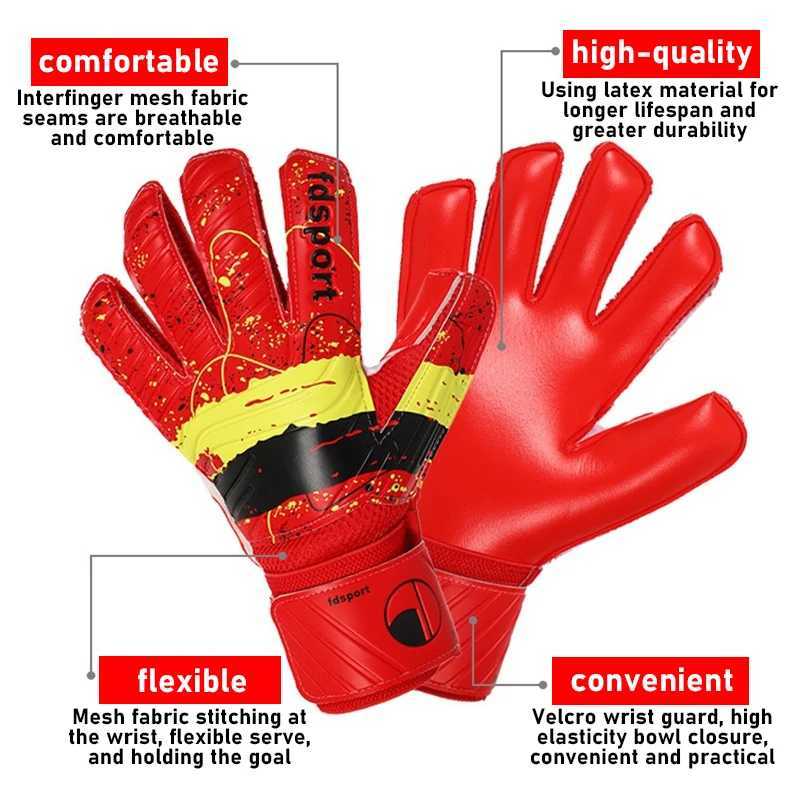 Professional Soccer Goalkeeper Gloves Childs Adults Latex Thickened Protection Goalkeeper Gloves Football Goalie Non-slip GlovesXJ250606