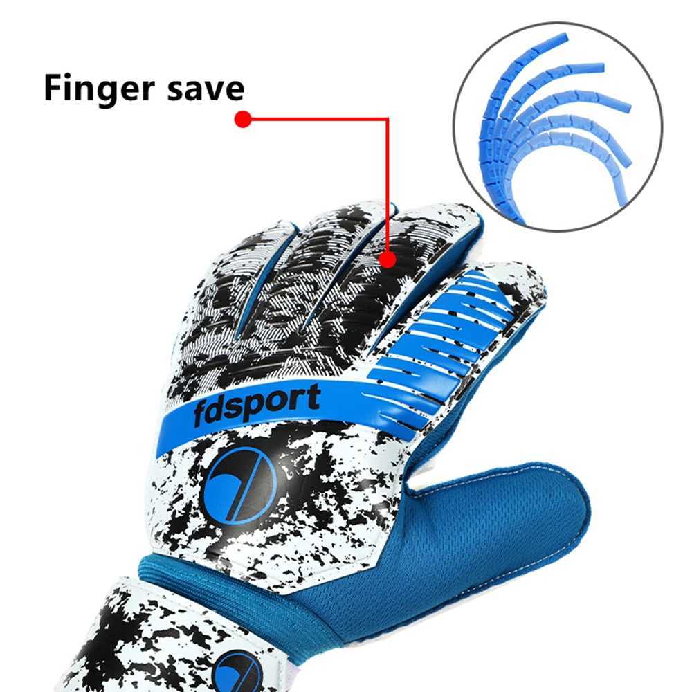 Mens and Womens Football Soccer Goalkeeper Gloves Game Training Thickened Latex Goalie Gloves Protection Non-slip Removable Wristband XJ250606