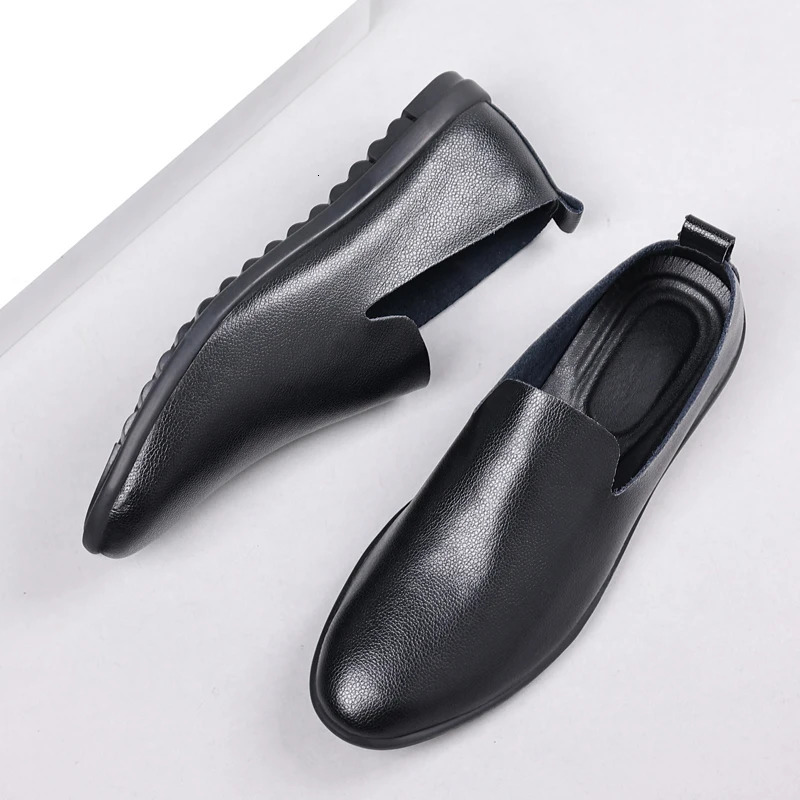 MAEDEF Summer Classic Fashion Mens Outdoor Leather High Quality Casual Shoes Slip on Soft Comfortable Lightweight Footwear 250605