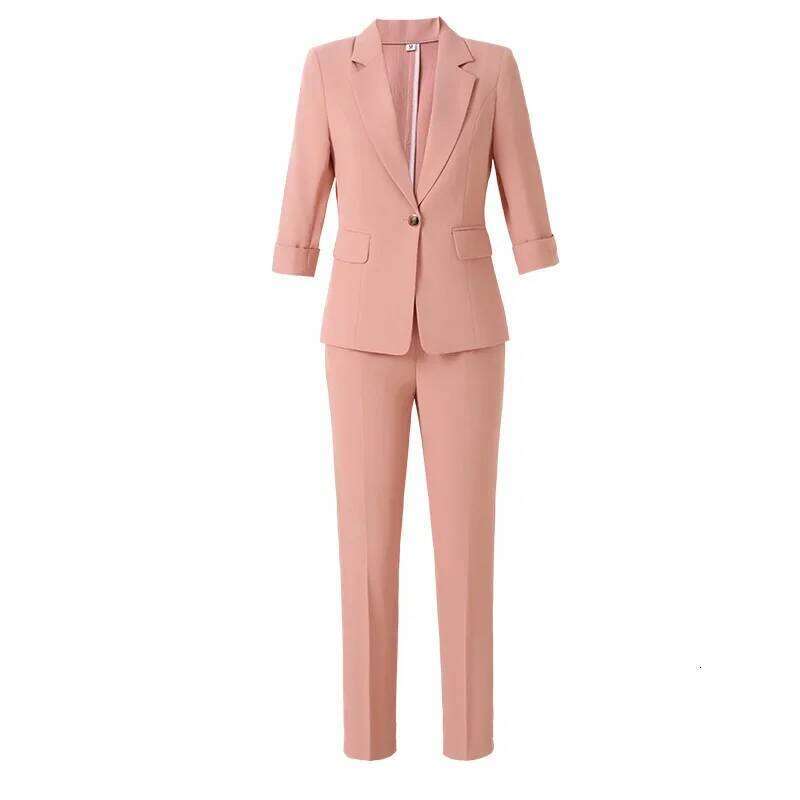 Elegant Thin Women's Suit Set Casual Professional Workwear Small Western Style Jacket Spring Summer New Arrival 2025