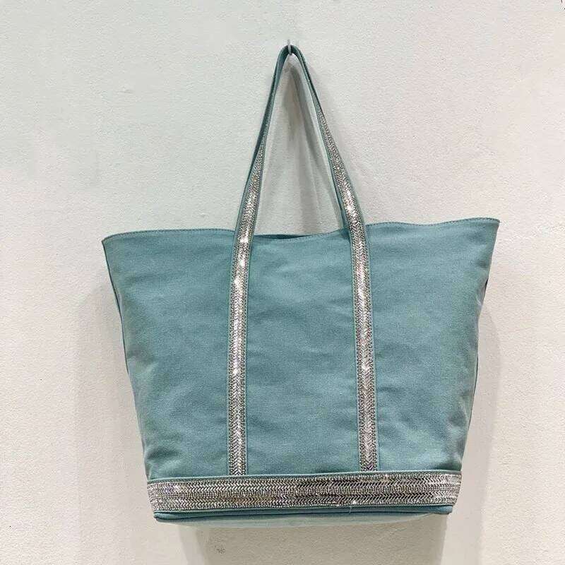 2023 New Women Brand Designer Handbag Korean Version Fashion Rhineston Large Capacity Tote Contrast Color Retro Shoulder Bag