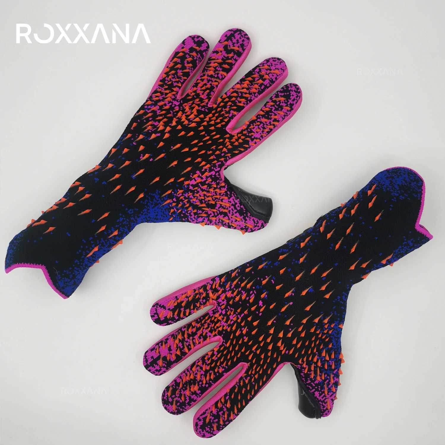 ROXXANA Strong Grip for Soccer Goalie Goalkeeper Latex Gloves for Adult Youth Football Sports Training and Match with Size 6-10 XJ250606