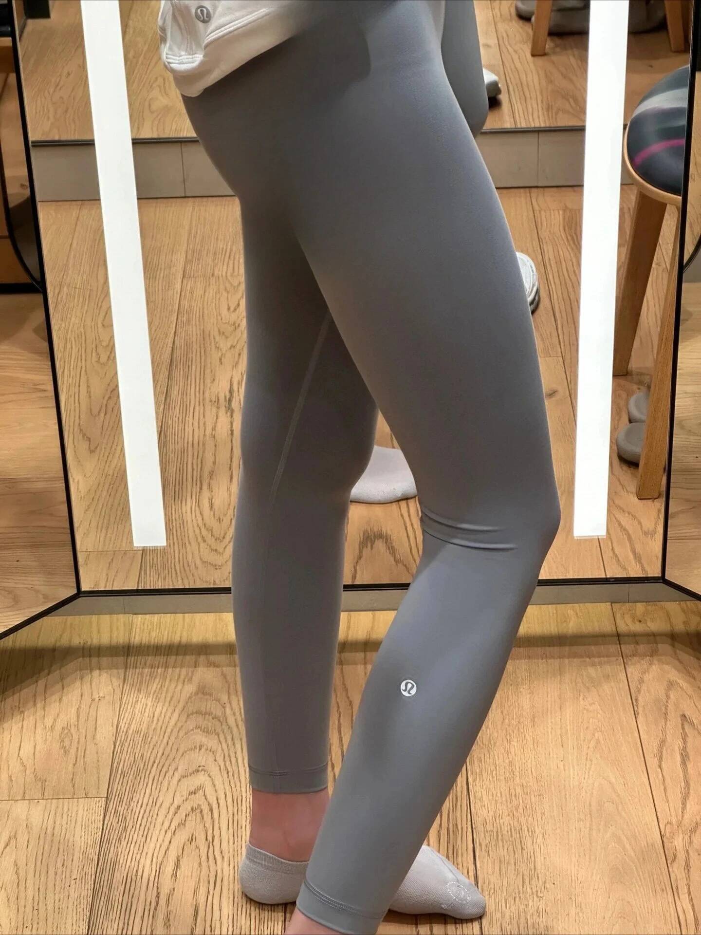 2025 summer ice yoga Yoga Waist Tight Running Training Nine-point Pants Abdomen High Elastic Fiess