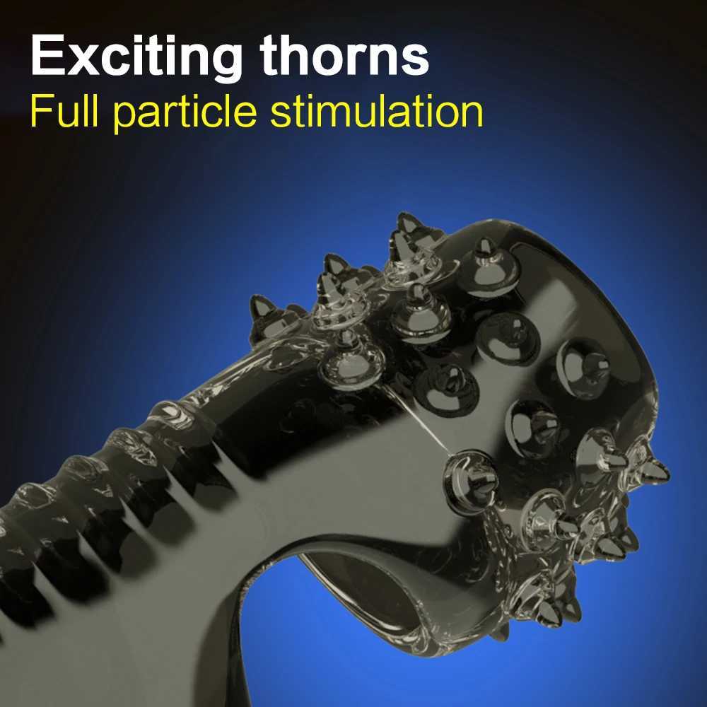 Cock Ring For Men Spike Cock Sex toys For Men Penian Rings Adult Supplies Delayed Ejaculation Linen Nozzle Sleeve For Penis XJ250607