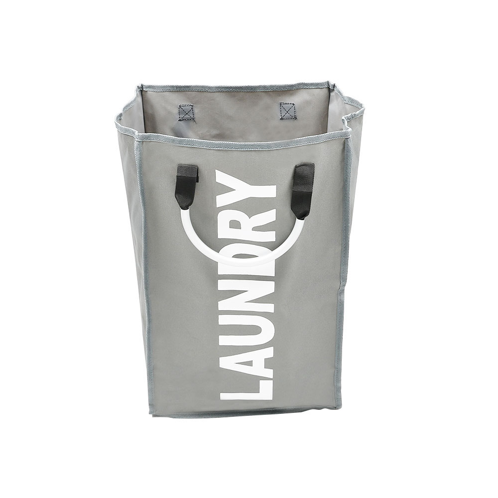 Large capacity single grid aluminum handle hand-held dirty clothes basket