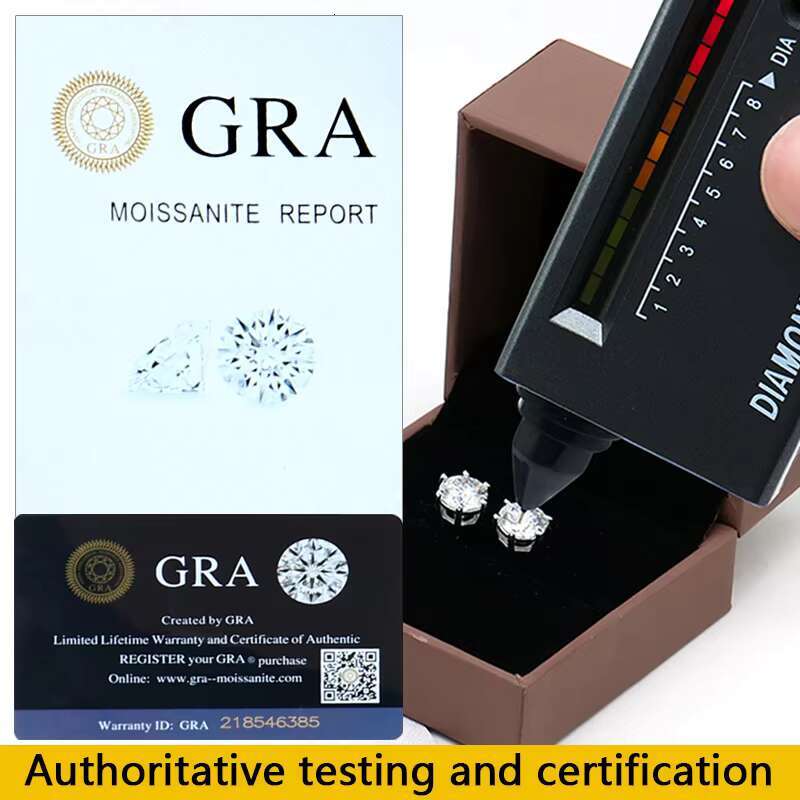 Ready to Ship 2ct Moissanite Pendant Round Brilliant Cut 925 Sterling Silver Charm Pendants Moissanite Diamond Necklace