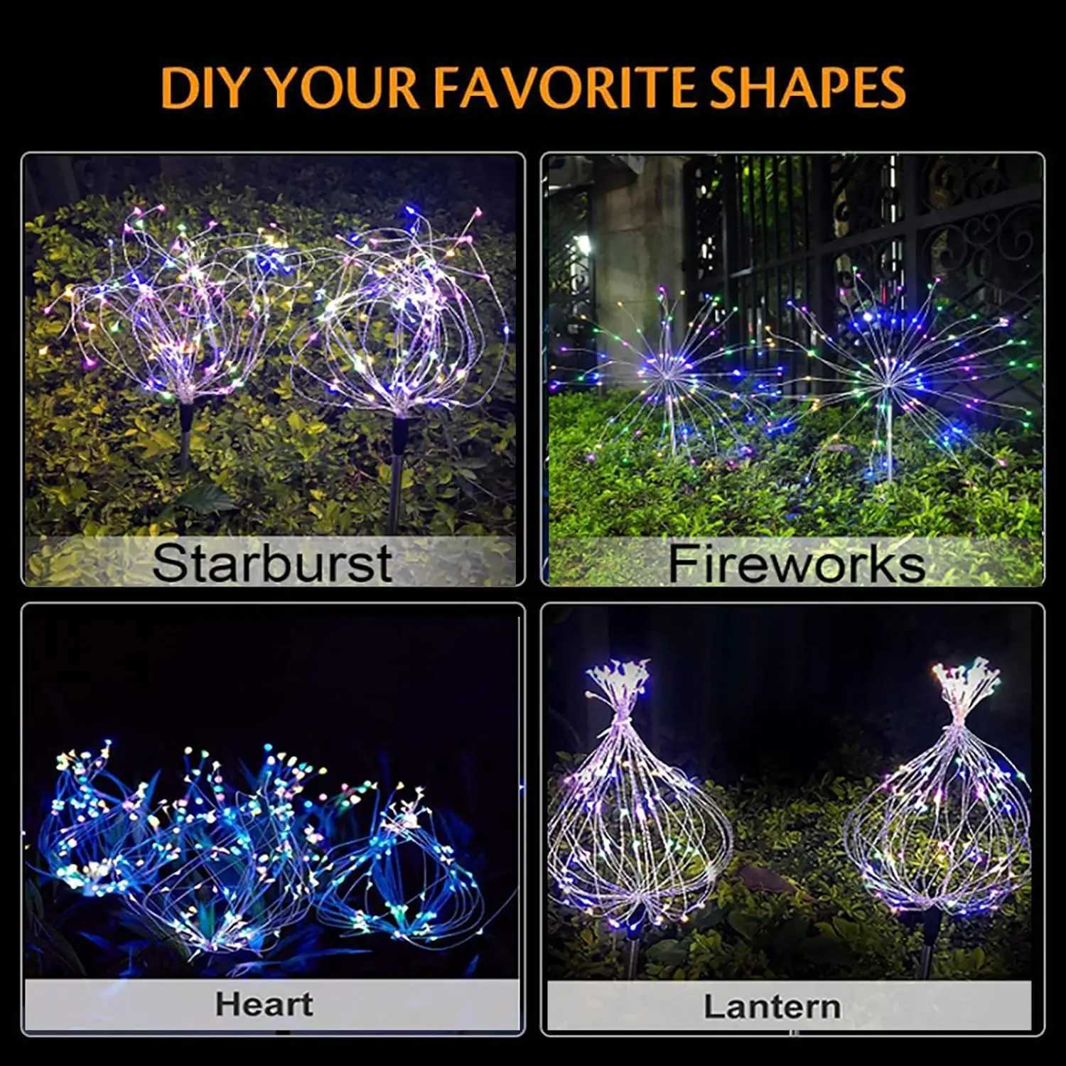 Solar Dandelion Fireworks Light Outdoor Waterproof Home Courtyard Garden Atmosphere Decoration Ground Insertion Lawn Light XJ250606