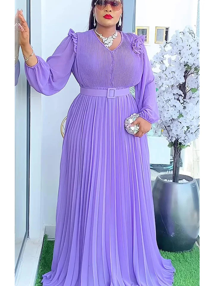 Plus Size African Party Dresses for Women Fashion Dashiki Ankara Wedding Evening Gown Elegant Turkey Muslim Maxi Dress 250603