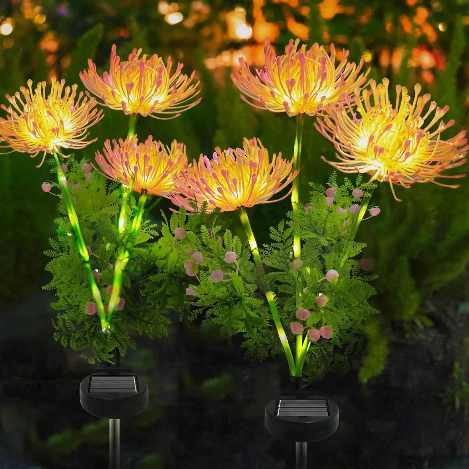 1pc Solar Garden Lights solar shore flower lights solar outdoor LED lights for garden pathway lawn and courtyard decoration. XJ250606